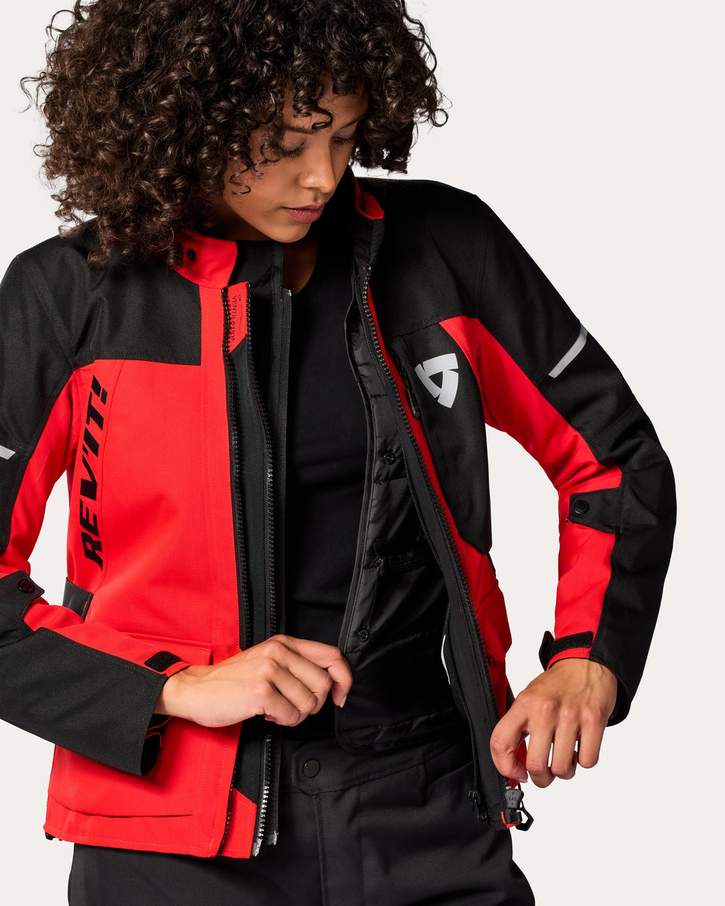 Jacket Convergent H2O Ladies | Silver-Black - Detail