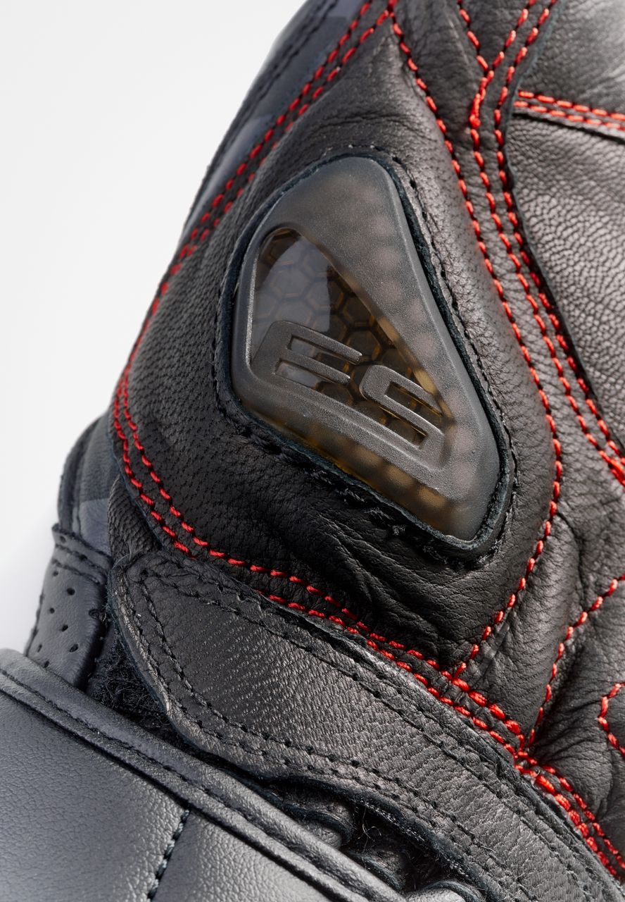 Gloves Ritmo | Neon Red-Black - Detail