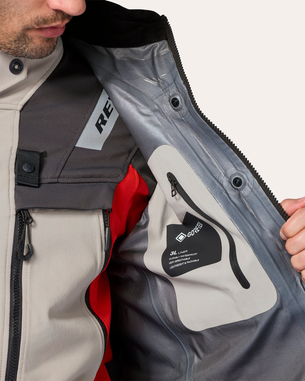 Jacket Defender 4 GTX | Black-Ocher Yellow - Detail