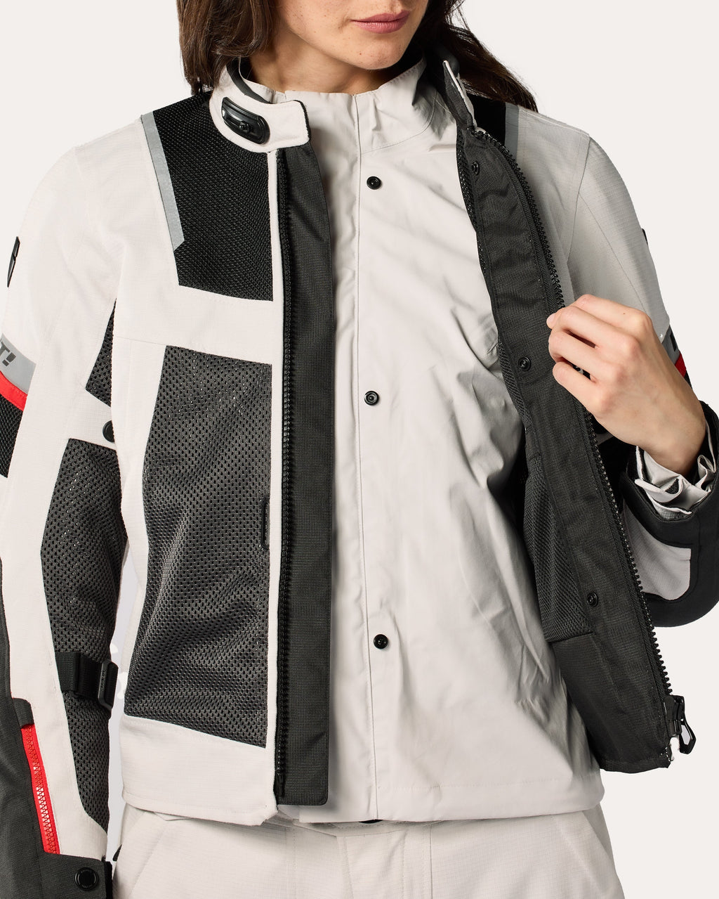 Jacket Tornado 4 H2O Ladies | Silver-Black - Detail