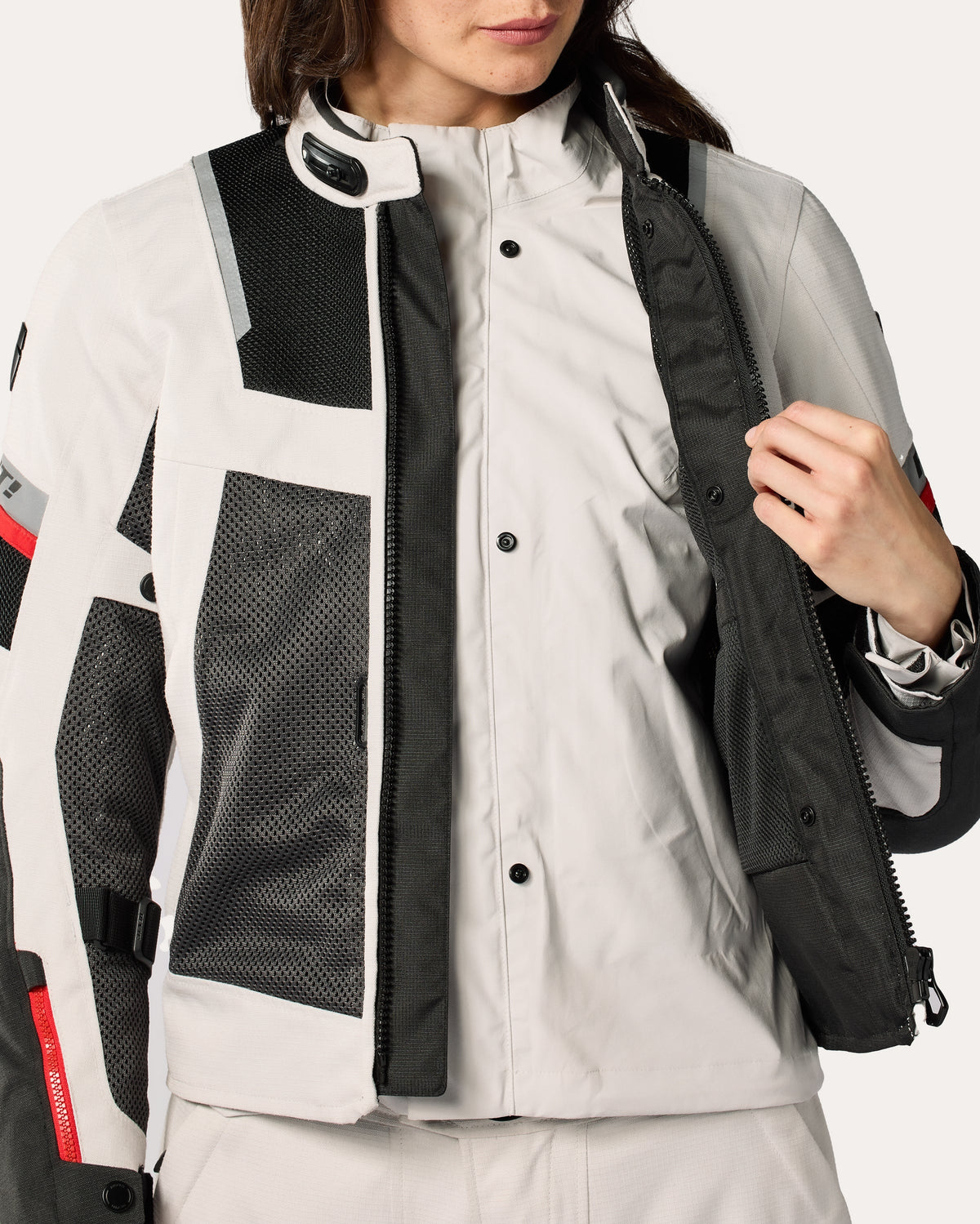 Jacket Tornado 4 H2O Ladies | Silver-Black - Detail