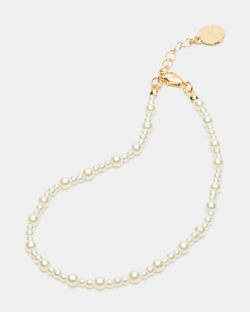 2-PIECE PEARL CHAIN ANKLET SET