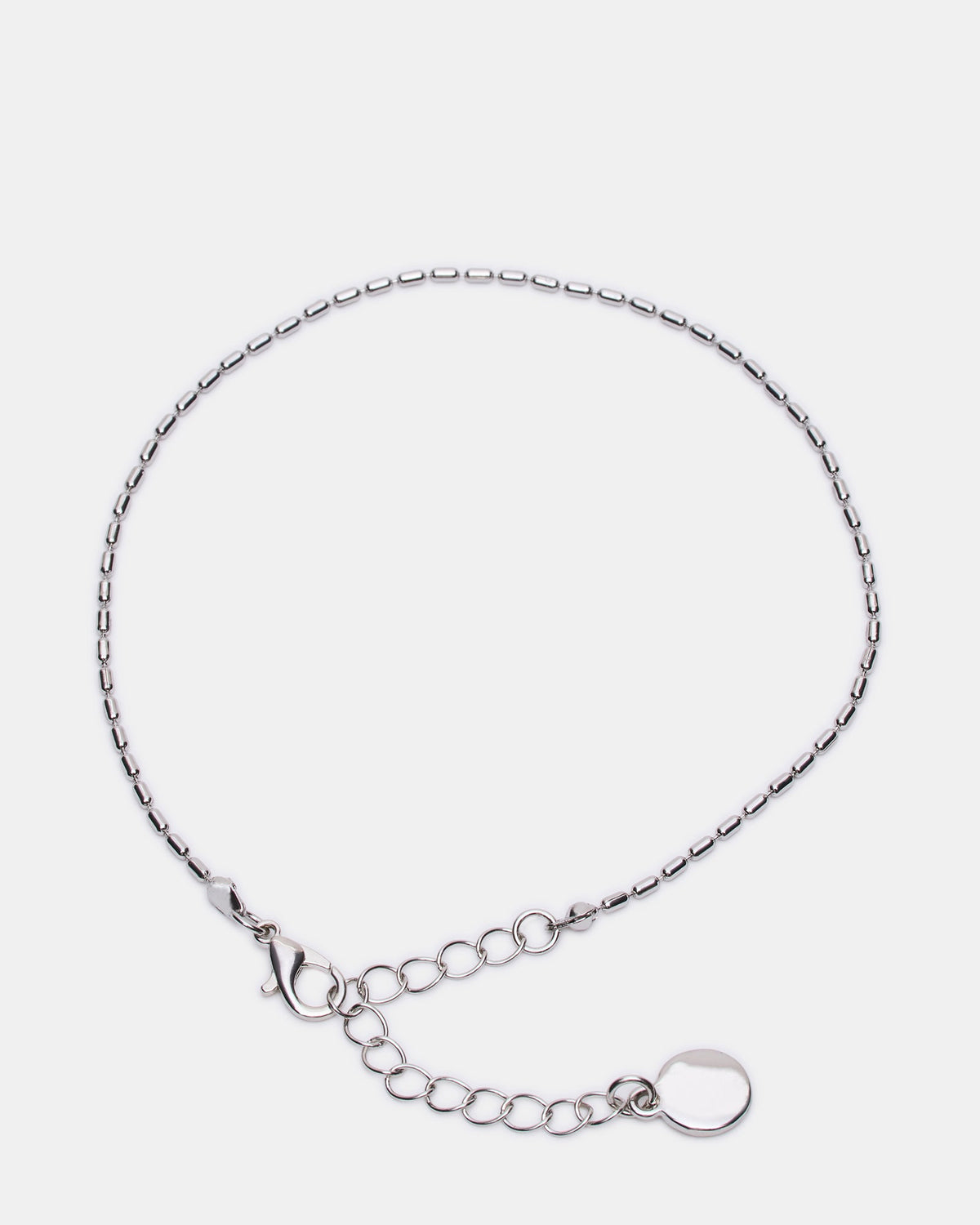 HERRINGBONE CHAIN ANKLET SET SILVER