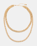 MULTI-ROW LINK CHAIN Gold Layered Necklace | Steve Madden