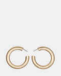 TEXTURED HOOP Gold Women's Earrings | Steve Madden