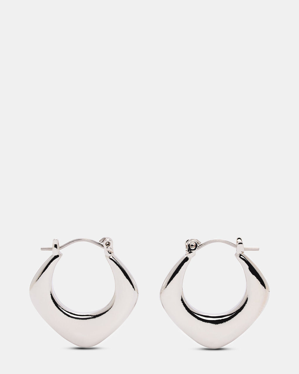 GEOMETRIC HOOP Silver Women's Earrings | Steve Madden