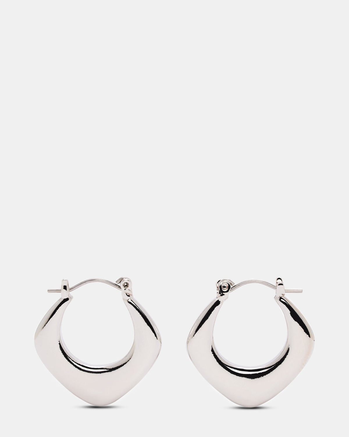 GEOMETRIC HOOP Silver Women's Earrings | Steve Madden