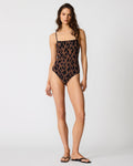 STATIC LEOPARD ONE PIECE SWIMSUIT Low-Back Women's One-Piece Swimsuit | Steve Madden