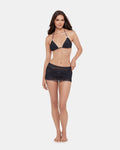 DARLING DOT Black Multi Ruched Mesh Swim Women's Cover-up | Steve Madden