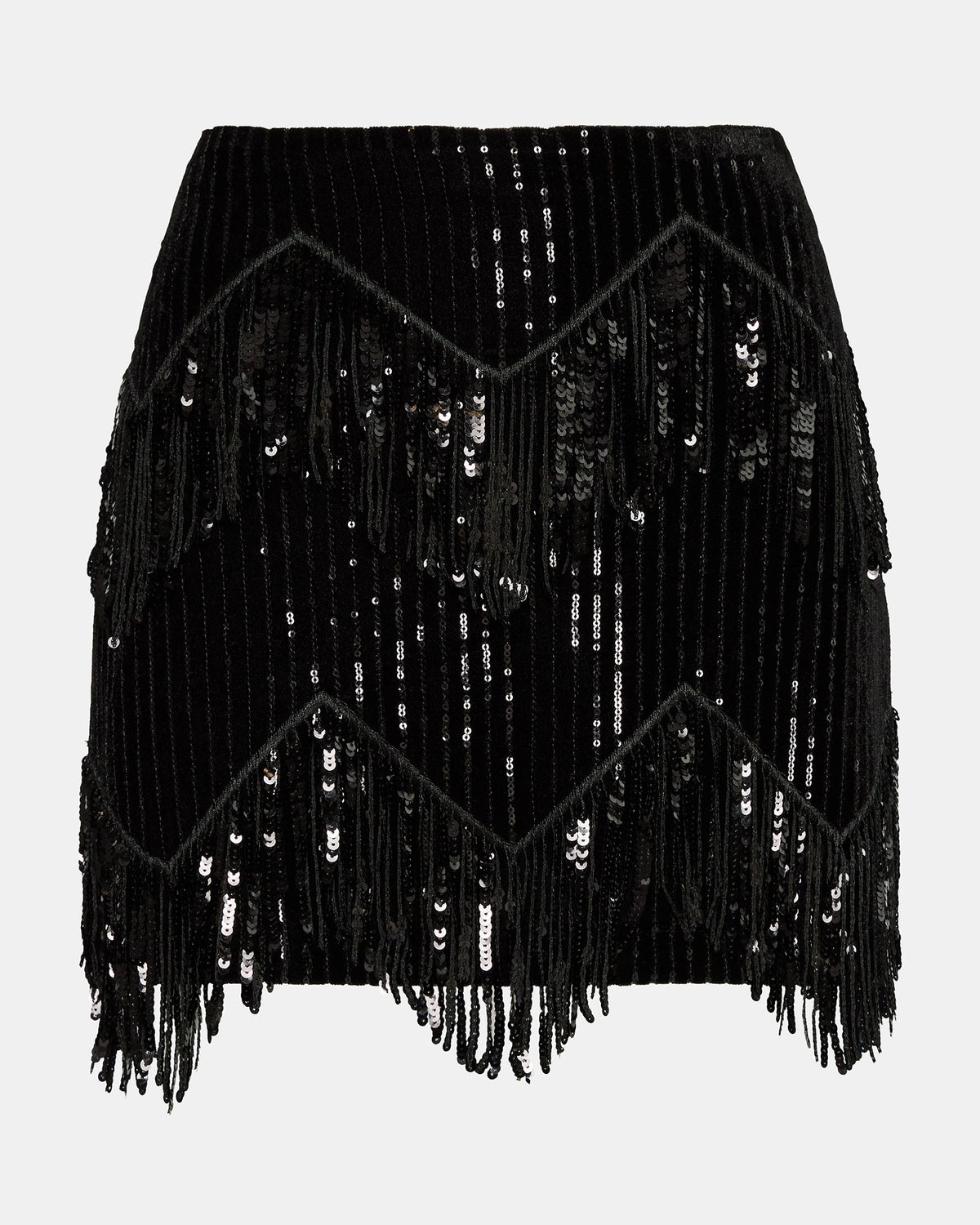 CINDI SEQUIN SKIRT BLACK