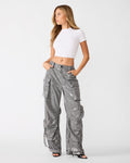 DUO PANT Black Plaid Women's Utility Cargo Pants | Steve Madden