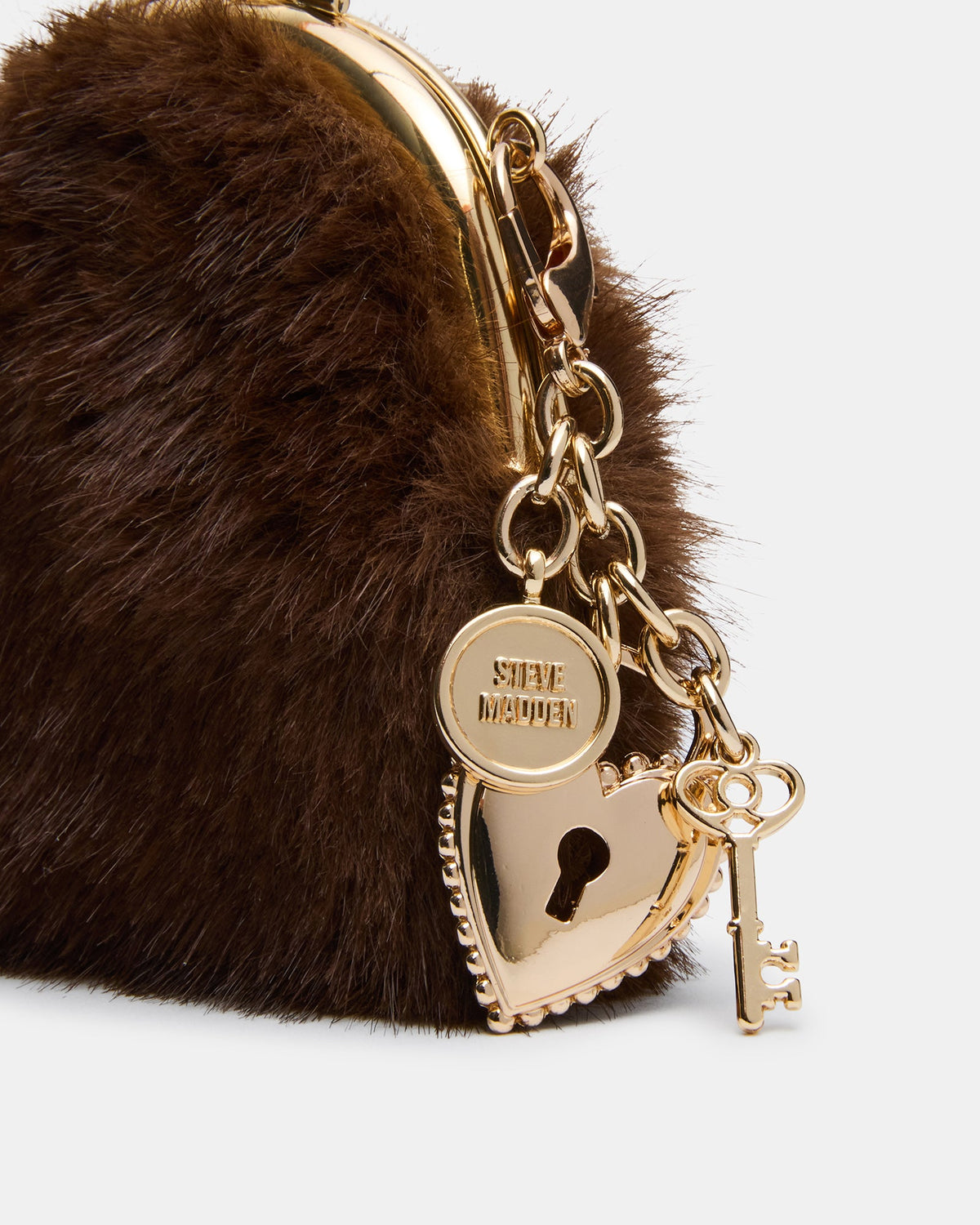 FEYRE FAUX FUR WALLET BROWN