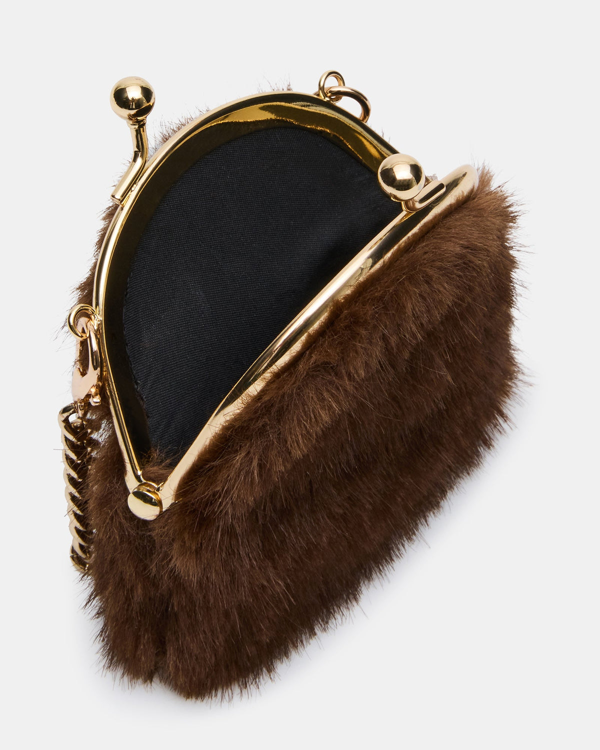 FEYRE FAUX FUR WALLET BROWN