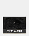 JADEZ Faux Fur Black Dome Wallet Gift Set | Steve Madden