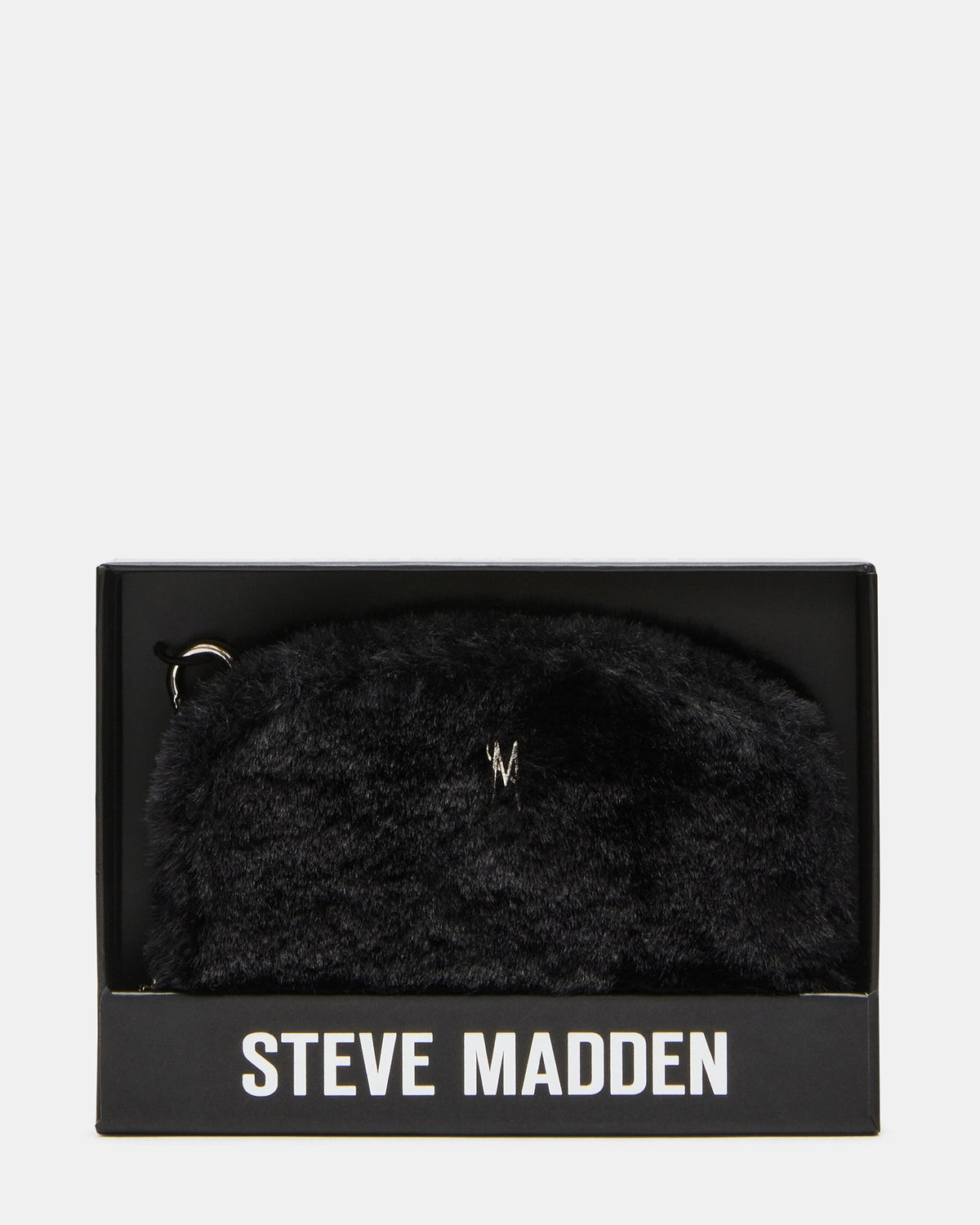JADEZ Faux Fur Black Dome Wallet Gift Set | Steve Madden