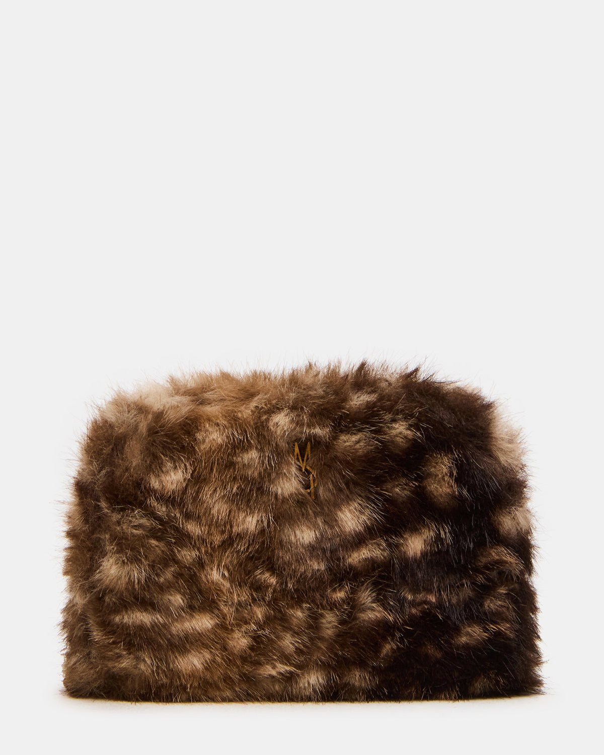 JADEZ Faux Fur Chocolate Multi Dome Wallet | Steve Madden