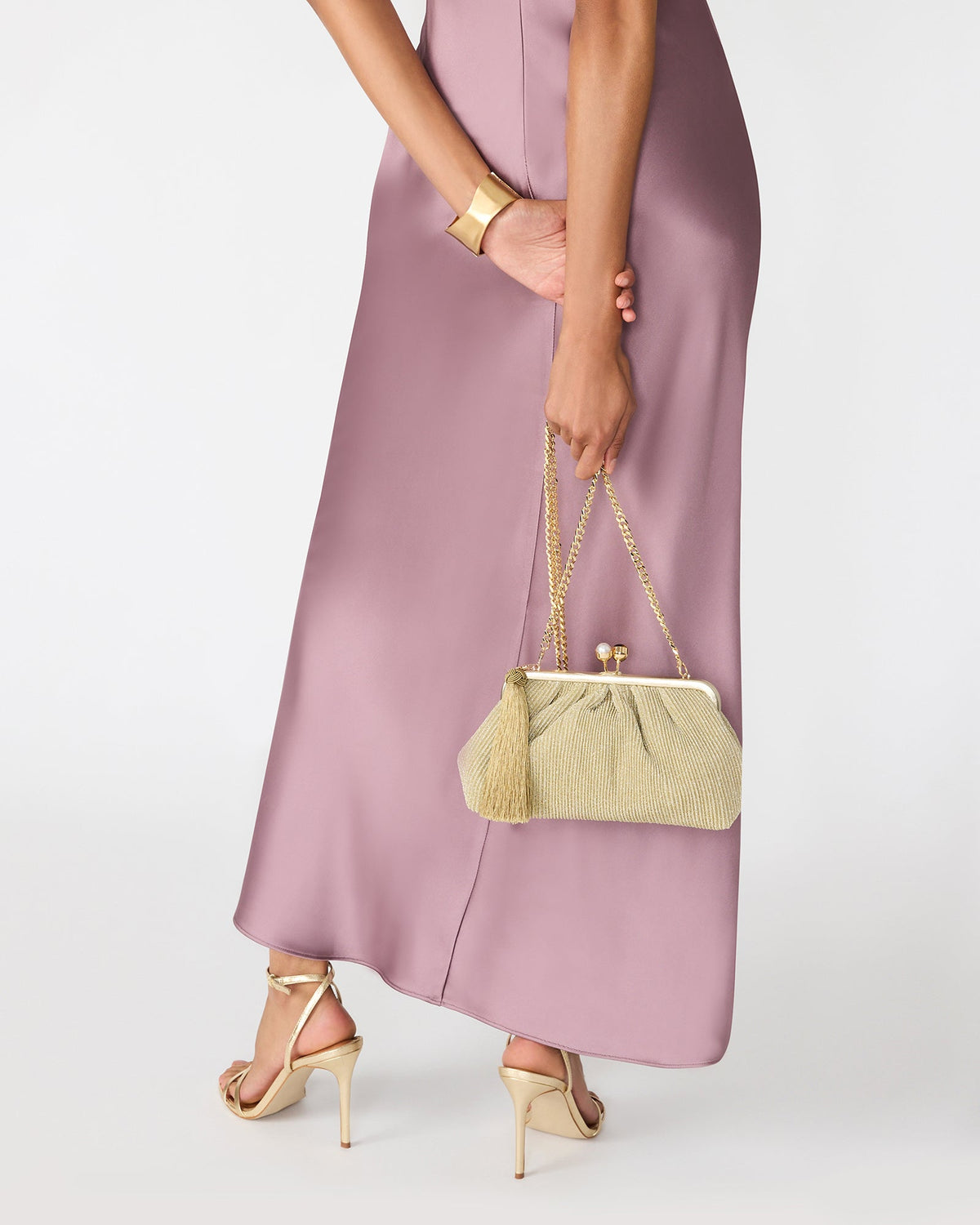 MARISOL BAG GOLD PLISSE