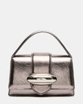 MISHELL Gunmetal Top-Handle Crossbody Mini Handbag | Steve Madden