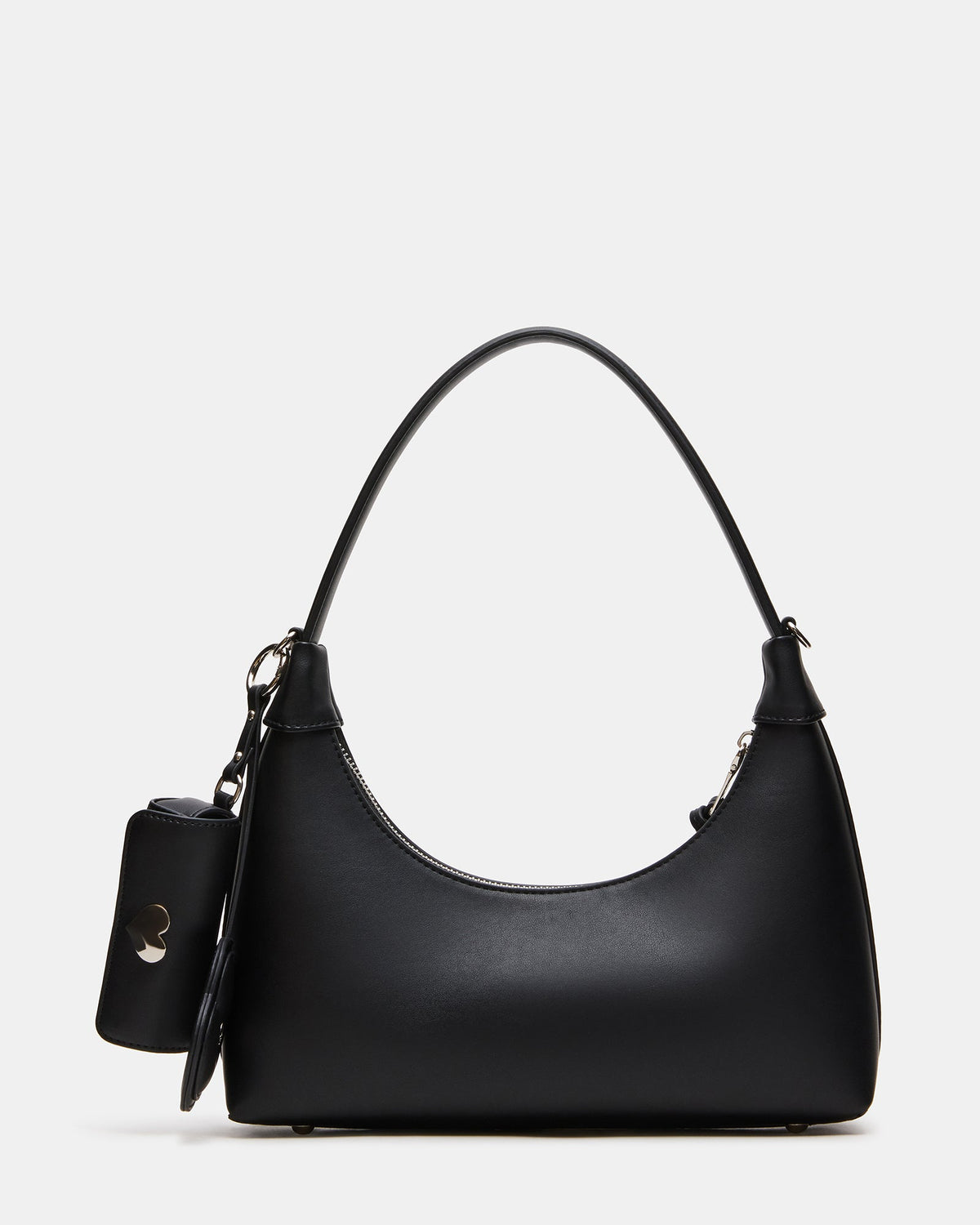 ROSANA Black Charm Scarf Structured Shoulder Handbag | Steve Madden