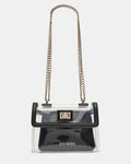 SCOOP Black Clear Transparent Pouch Crossbody Handbag | Steve Madden