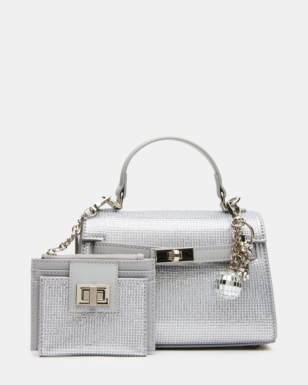 SIGNIFY Silver Top-Handle Crossbody Wallet Bag Charms Gift Set | Steve Madden
