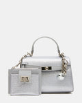 SIGNIFY Silver Top-Handle Crossbody Wallet Bag Charms Gift Set | Steve Madden