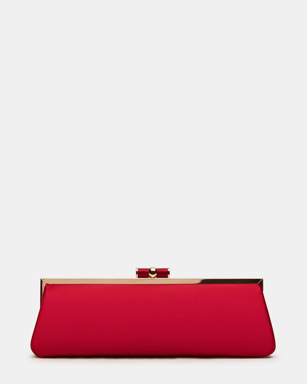 STEFANO Red East West Frame Clutch Handbag | Steve Madden