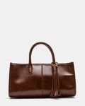 REECE Brown Tassel Top Handle Handbag | Steve Madden