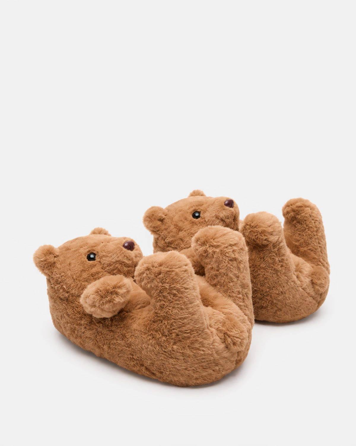 Kids' BUDDIES Brown Faux Fur Bear Slip-On Girls' Flats | Steve Madden