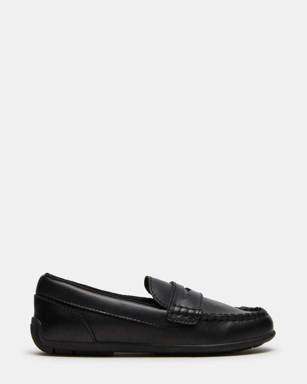 Kids' JARED Black Leather Slip-On Dress Boys' Loafer | Steve Madden