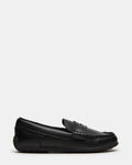 Kids' JARED Black Leather Slip-On Dress Boys' Loafer | Steve Madden