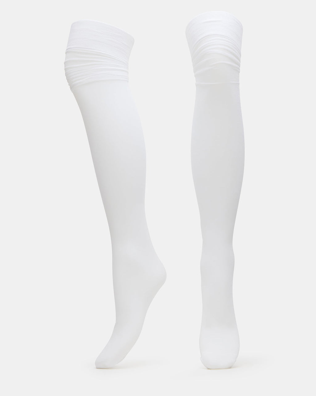 PREPPY White Over-The-Knee Footed Women's Tights | Steve Madden