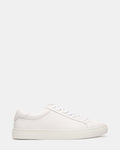 BASTIAN White Leather Low-Top Lace-Up Men's Sneaker | Steve Madden
