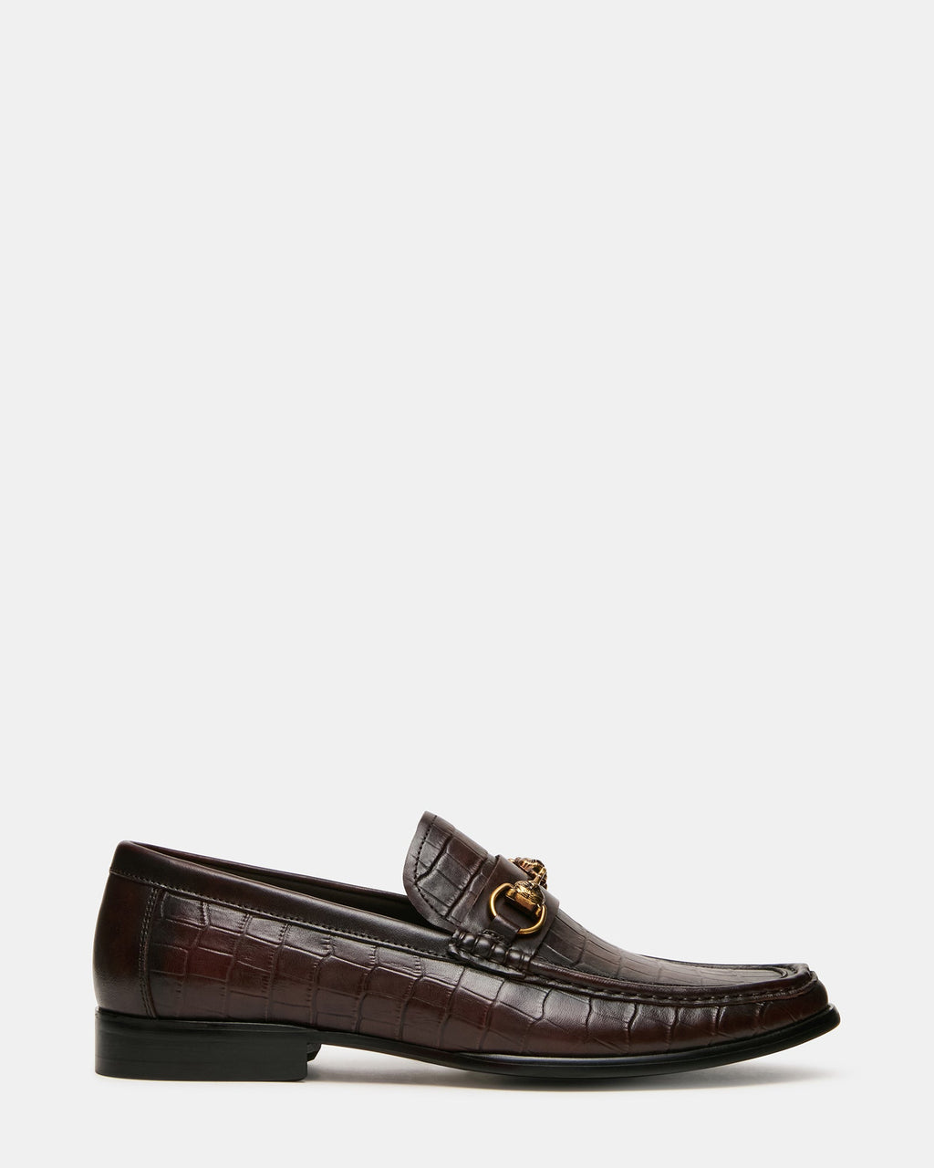 BROOKLYN Brown Crocodile Horsebit Slip-On Men's Loafer | Steve Madden