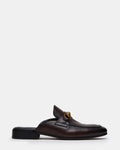 JOVIAN Brown Leather Slip-On Mule Horsebit Buckle Men's Dress Shoe | Steve Madden