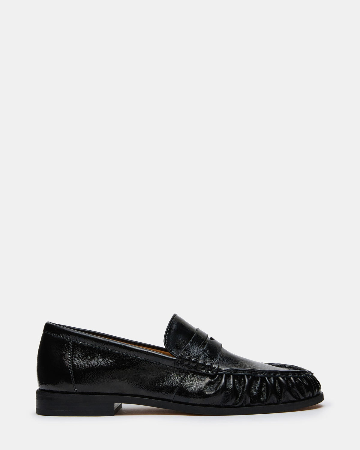 QUINCEY Black Patent Slip-On Men's Loafer | Steve Madden