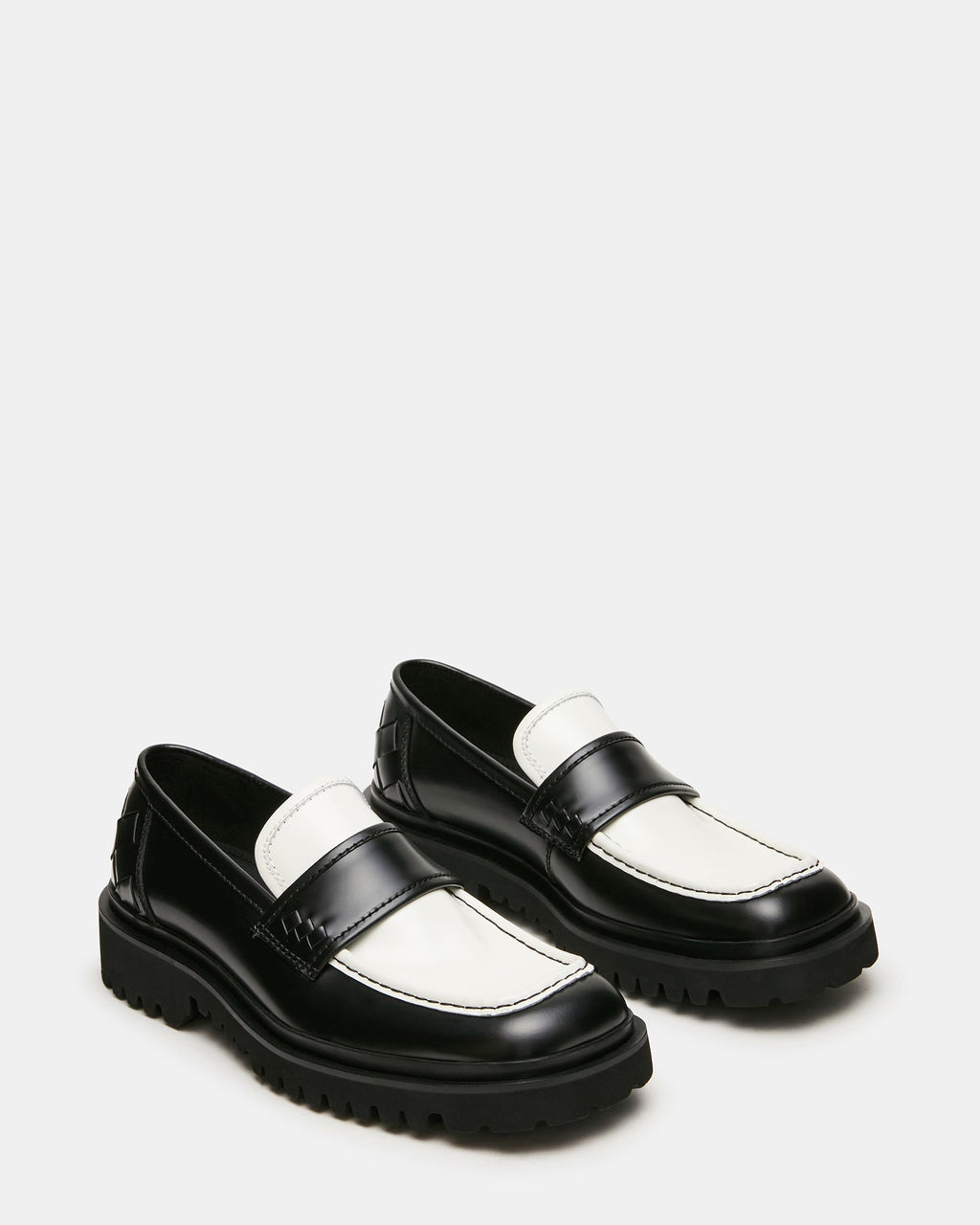 VINCENZO BLACK/WHITE LEATHER