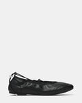 ALME Black Leather Ballet Sneakerina Women's Sneaker | Steve Madden