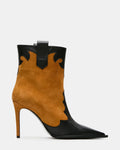 ARLENE Black Multi Pointed-Toe Stiletto Western Women's Ankle Boot | Steve Madden