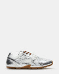 AZIEL Silver Low-Top Lace-Up Women's Sneakers | Steve Madden