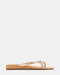 BAMBI Gold Leather Thong Women's Sandal | Steve Madden