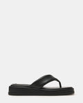 BELLA Black Thong Square-Toe Platform Women's Sandal | Steve Madden