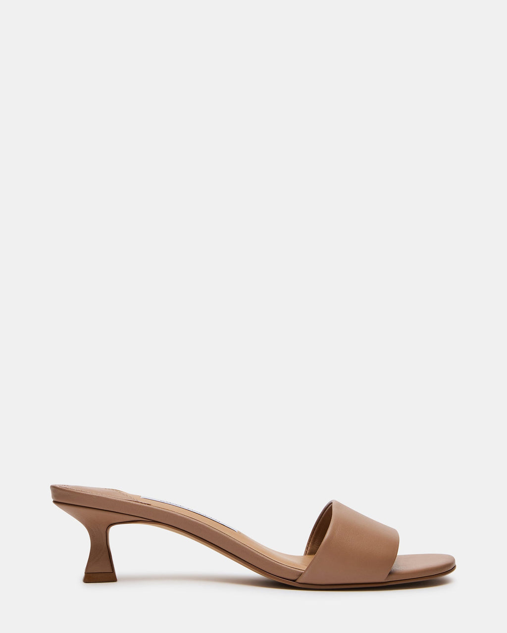 CALLIE Tan Leather Mule Women's Kitten Heel | Steve Madden