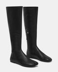 CALORA Black Leather Tabi Split-Toe Knee-High Women's Boot | Steve Madden