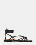 CELIA Black Strappy Leg-Ties Women's Sandal | Steve Madden