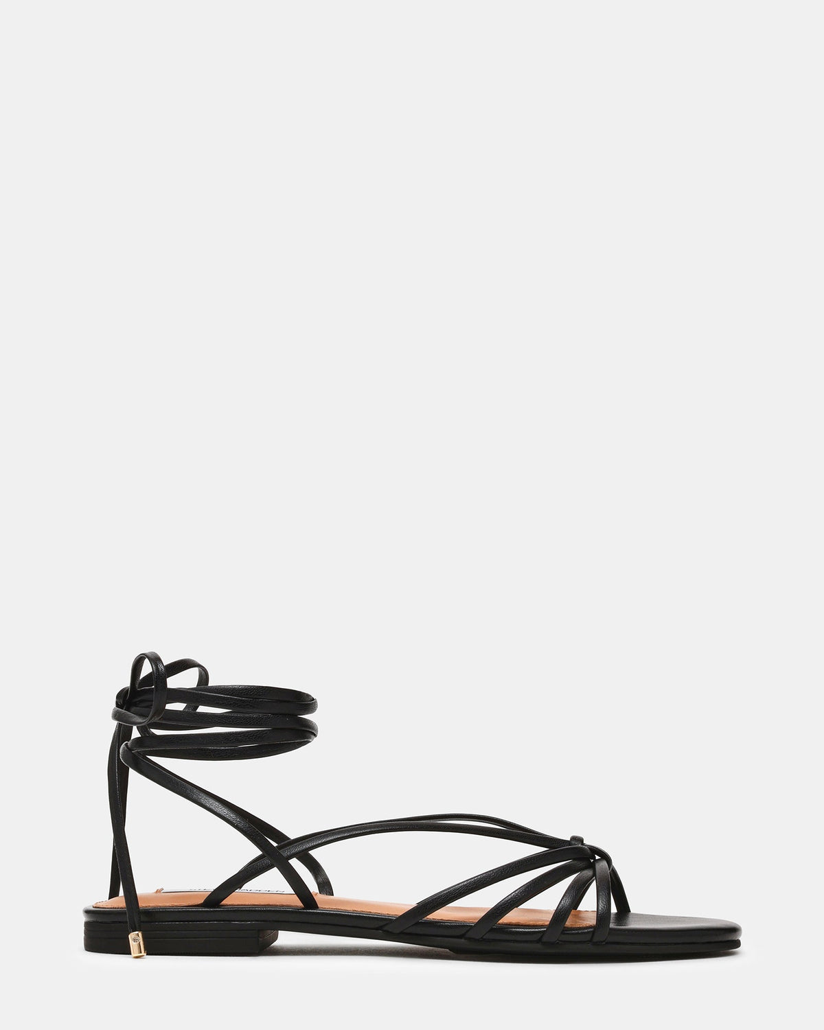 CELIA Black Strappy Leg-Ties Women's Sandal | Steve Madden