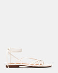 CELIA White Strappy Leg-Ties Women's Sandal | Steve Madden