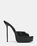 DARELIS Black Box Mule Platform Stiletto Women's Heel | Steve Madden