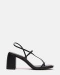 DIORA Black Women's Strappy Square-Toe Heel | Steve Madden
