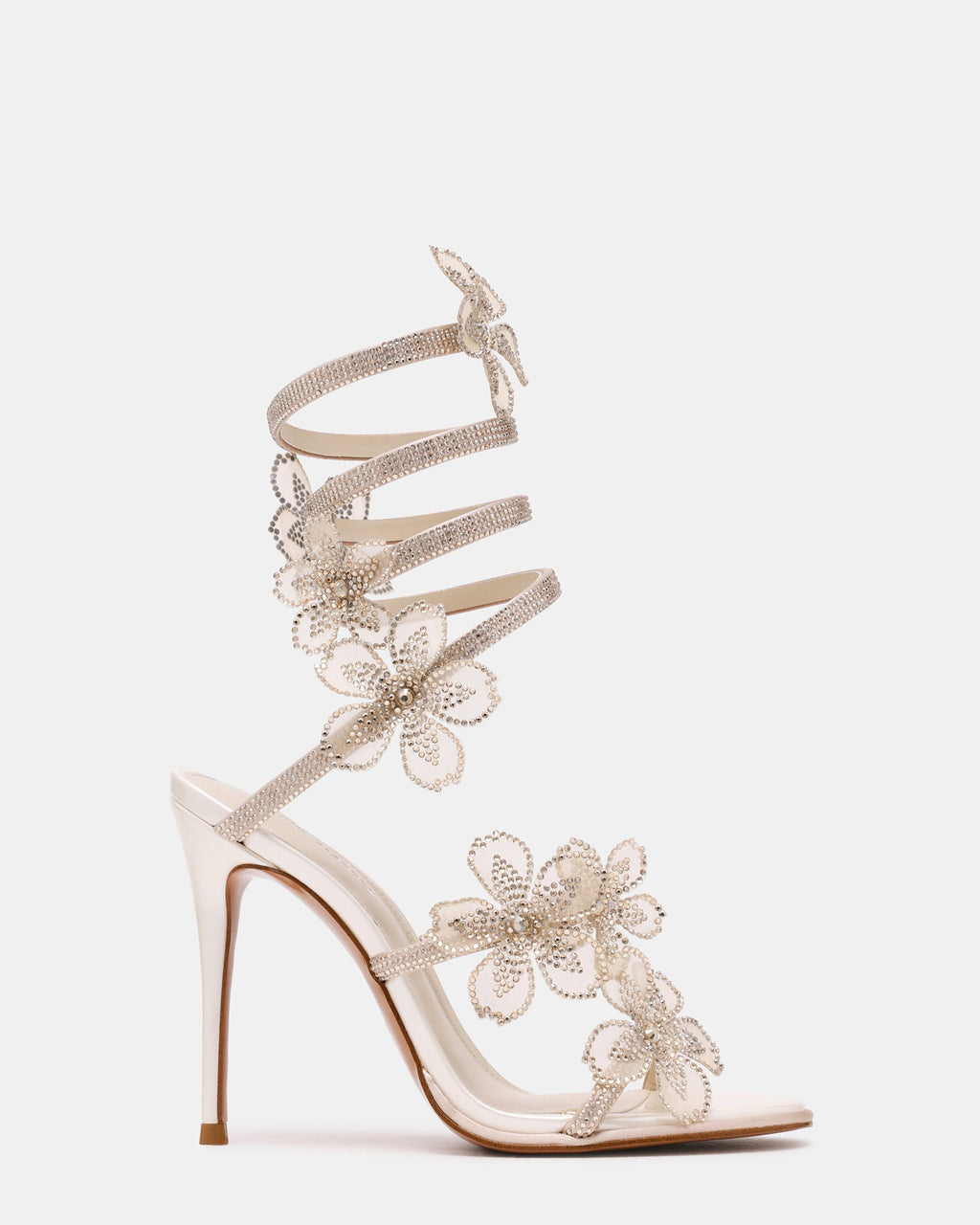 EXOTICA Flower Champagne Strappy Stiletto Women's Heel | Steve Madden